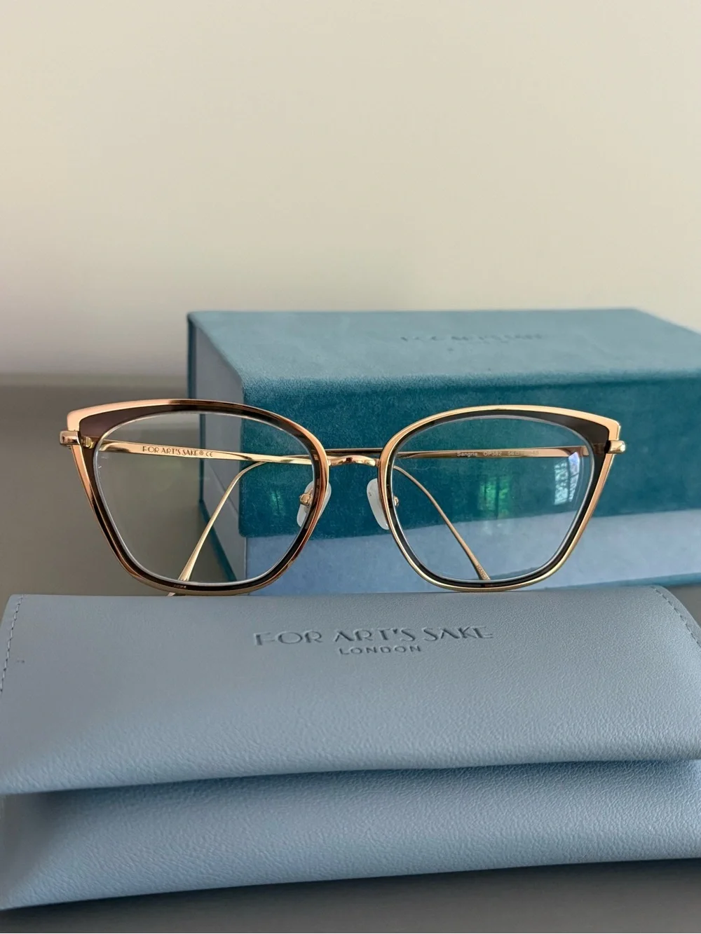 For Art's Sake - Gold Metal Cat-Eye Glasses - Women's Fashion Eyewear